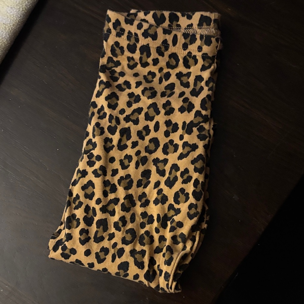 Old Navy Kids Leopard Print Leggings - Black and Brown
